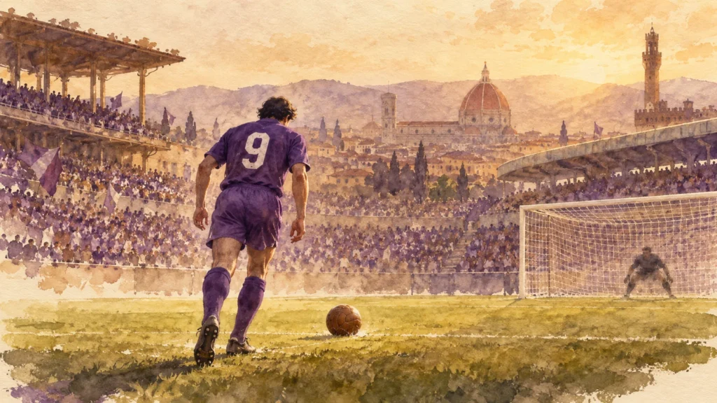 Illustration for the article: The twenty-goal number nine: what really takes Fiorentina up the table?